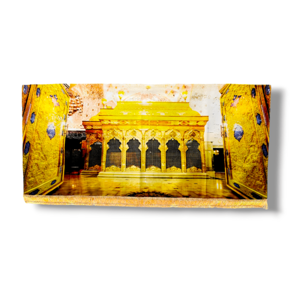 IH - Imam Hussain (a.s) - Iran Parcham - Velvet Banner - 140X70cm - Zari e Mubarak of Imam Hussain a.s (Karbala)