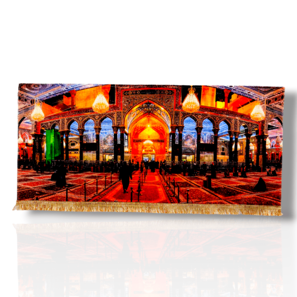 IH - Imam Hussain (a.s) - Iran Parcham - Velvet Banner - 140X70cm - Sehen of Haram e Imam Hussain a.s (Karbala)