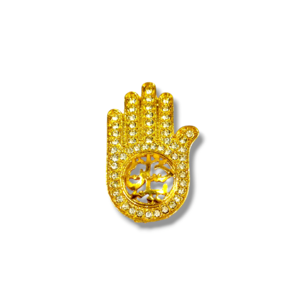 MA - Badge - Metal - White Diamond Studded - Maula Abbas (a.s)