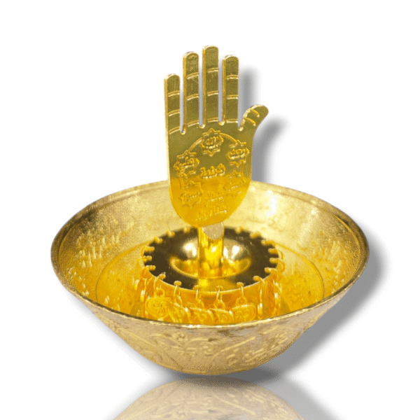 MA - Casting Iron Metal Panja with Dua Bowl - Karbala Tabarrukat - Image 2