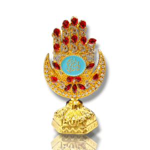 MA - Colorful Diamond Studded Casting Iron Metal Panja with Enamel - Karbala Tabarrukat
