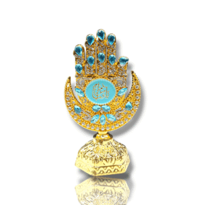 MA - Colorful Diamond Studded Casting Iron Metal Panja with Enamel - Karbala Tabarrukat