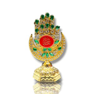 MA - Colorful Diamond Studded Casting Iron Metal Panja with Enamel - Karbala Tabarrukat