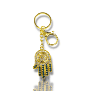 Colorful Diamond Studded Casting Iron Metal Key Chain - Karbala Tabarrukat - Ya Qamre Bani Hashim