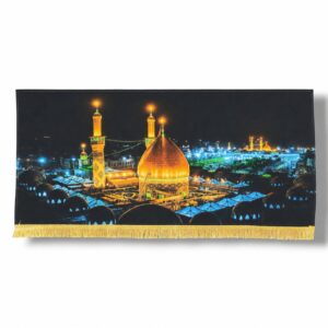 MA - Maula Abbas (a.s) - Iran Banner - Velvet Parcham - With Bainul Harmain and Roza of Imam Hussain (a.s) in Karbala - 300X140cm