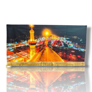 KBL - Karbala - Imam Hussain a.s & Maula Ghazi Abbas a.s - Iran Parcham - Velvet Banner - 140X70cm