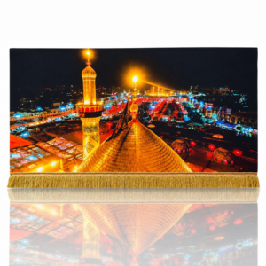 KBL - Karbala - Imam Hussain a.s & Maula Ghazi Abbas a.s - Iran Parcham - Velvet Banner - 140X70cm